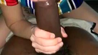 TEEN FUCKS BLACK DUDE: Blowjob, Amateur  Brunette Porn