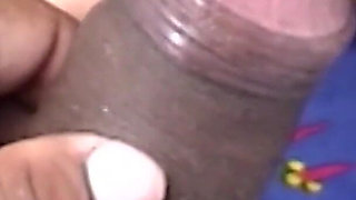 Naked wife on the beach with ass up and doing blowjob is filmed by cuckold