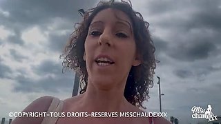 French Brunette Slut Takes Big Dick Hardcore Outdoor Doggy Style Threesome on Nude Beach