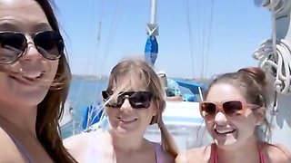 Captain dives deep in four girlfriends on his boat