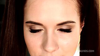 Full anal treatment on Jessie Way with 3 Hard Dicks (hard, spitting
