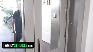 Familystrokes - insane blonda vixen spreads her lengthy feet and lets dirty old man luvs her vagina