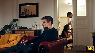 Daddy4k. my hot girlfriend is quietly cheating on me while i was seeing tv