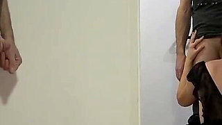 Cheating Wife Fucks with Pizza Delivery Guy While Cuckold Watches