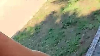 Pussy Flash - My Exhibitionist Wife Walks Naked in the Street Where Many People Pass - Caught!!!