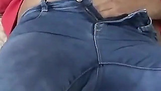 Touching Herself Under Her Pants Before Masturbating and Fucking Her Young Lovers