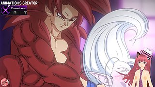Goku and Chi-Chi get down in an epic dragon ball z hentai battle