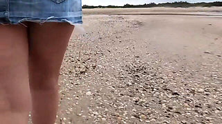 Stripping on the Public Beach
