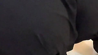 Arab Hot Maid Stuck When She Clean Under Bed - Big Ass Hijabi Girl Wear Abaya Niqab & Panty