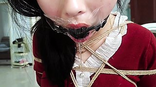 temperament woman bondage with drooling