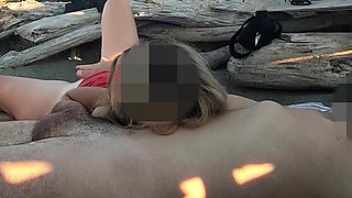 Pussy Flash - Stranger Caught My Stepdad Touching My P...a Beach and Jerked off His Dick - Misscreamy