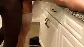 Interracial threesome with one screaming slut and two BBCs c