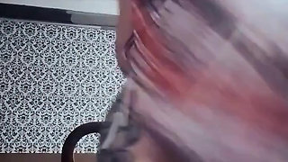 Dressed as a hot student for Halloween