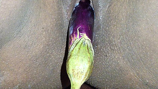 Stepsister Home Alone Masturbating Brinjal Cumout