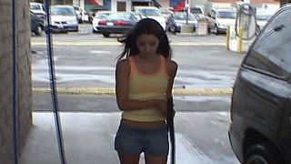 Chloe masturbates in public