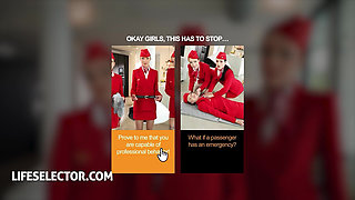 Cpr Training for Naughty Lesbian Stewardesses Angelika Grays, Cherry Candle and Matty Mila Perez Turn XXX