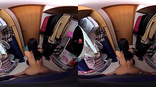Nude asian babe VR porn video