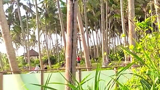 Fuck Young Couple Outdoor Veranda