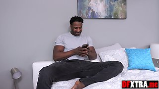 Squirter bitch IR shagged by BIG BLACK DICK roommate