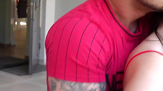 Cute Young Girl Publicly Fucked by an Italian Guy with a Huge Cock on a Summer Patio!