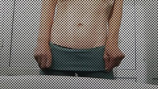 A slutty girl gave herself to a man in the toilet