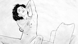 Curly Latina girl exposed amazing body