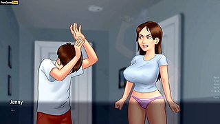 Steamy gameplay of Summertime Saga with big bootied girls and naughty scenes
