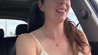 Sexy drive through video from a hottie who looks faultless