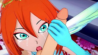 Stella gives a POV blowjob in this Winx Club parody