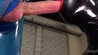 LatexDesire - Horny rubber doll used in a lost place