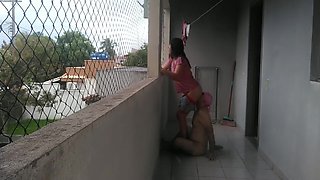 Teasing Me On Balcony