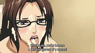 Hot busty milf with huge tits seduces a younger guy and gets fucked in the shower - Hentai