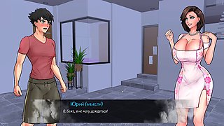 Seductive visual novel princess in a hot bikini gets spanked in sexy lingerie