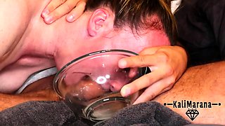 Tattooed amateur Milf home blowjob with cumshot