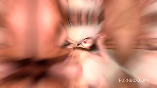 after the club, 6 mens tore up the ANAL of a little babe who