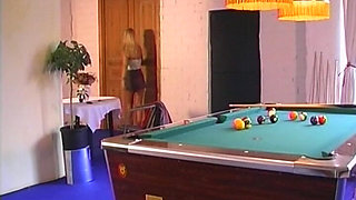 Blonde Babe From Germany Got Her Tight Pussy Whole Fucked on Pool Table