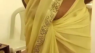 Tamil Village Big Boobs Desi Indian Mother in Law Wearing Saree and Seduced Son in Law