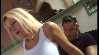 Blonde Babe Double Penetrated in Car