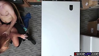 Busty teen thief fucked by a horny mall cops huge cock