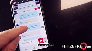 Filthy car park fuck with blonde silicone chick Angel - Hitzefrei