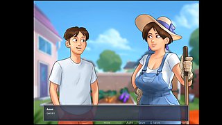 Helping the sexy cougar widow next door in summertime saga