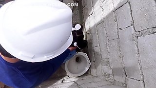 Nahuli Ng Guard - Pinay Teen 18+ Student 18+ + Foreman In Construction Site