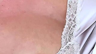 Hot blonde glamour babe solo plays to pleasure her hot body