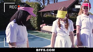Bffs - sexy girls (Cleo Clementine) (Daisy Stone) (Daphne Dare) get insane for trainers giant saucy boner