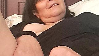stepson gets horny and masturbates watching me masturbate