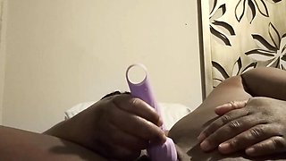 Stimulating My Pussy with Vibrating Wand Amazing Squirting Orgasms