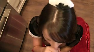 Slutty Maid Sucking In The Kitchen POV porn