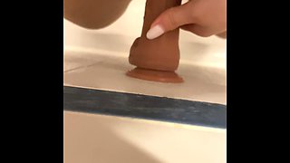 Riding My Dildo in the Bathtub Like a Dirty Girl