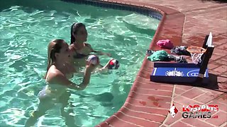 Aften Opal  Kylie Rocket Get Dirty in the Pool: Blowjob, Licking  Amateur Porn