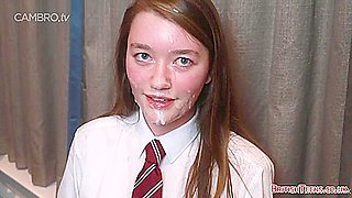 Awesome Redhead Teen 18+ Get Anal Sex And Got A Facial